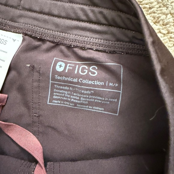 FIGS Technical Collection Scrub Set Unisex Medium Zamora Jogger Brown Mahogany - Picture 4 of 5